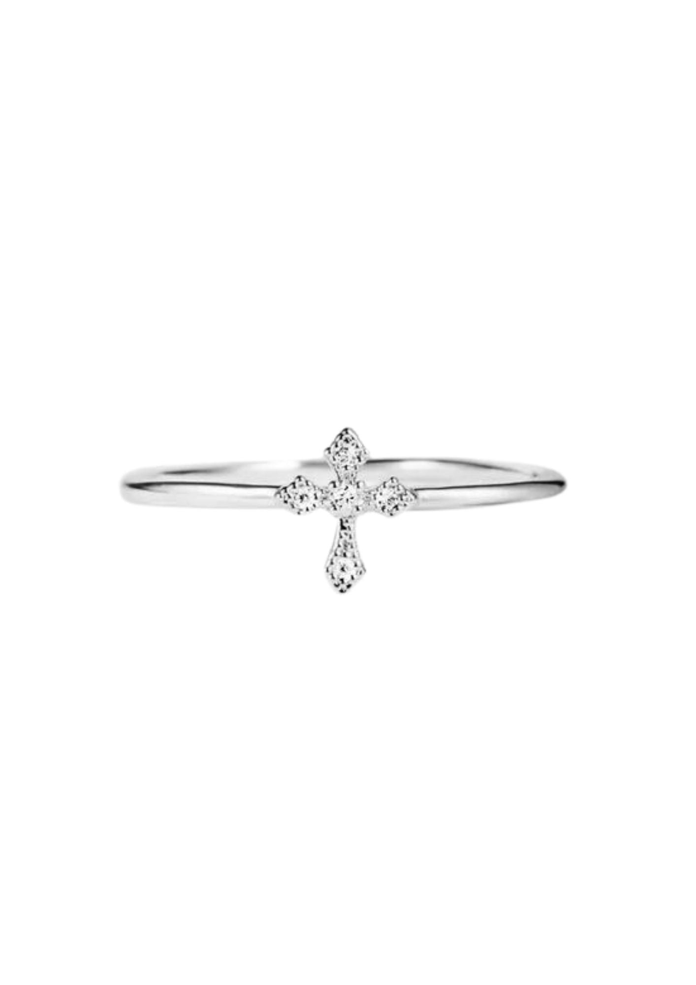 Sterling Cross Ring - 925 Sterling Silber (Vorbestellung