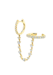 Diamond Ear Cuff - Edelstahl