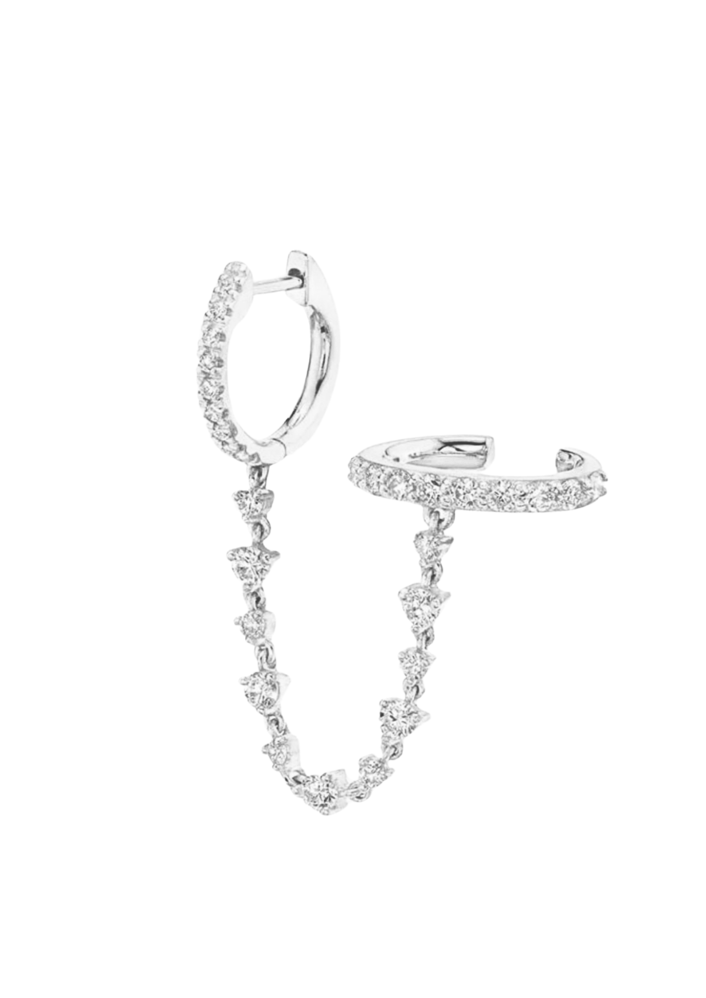 Diamond Ear Cuff - Edelstahl