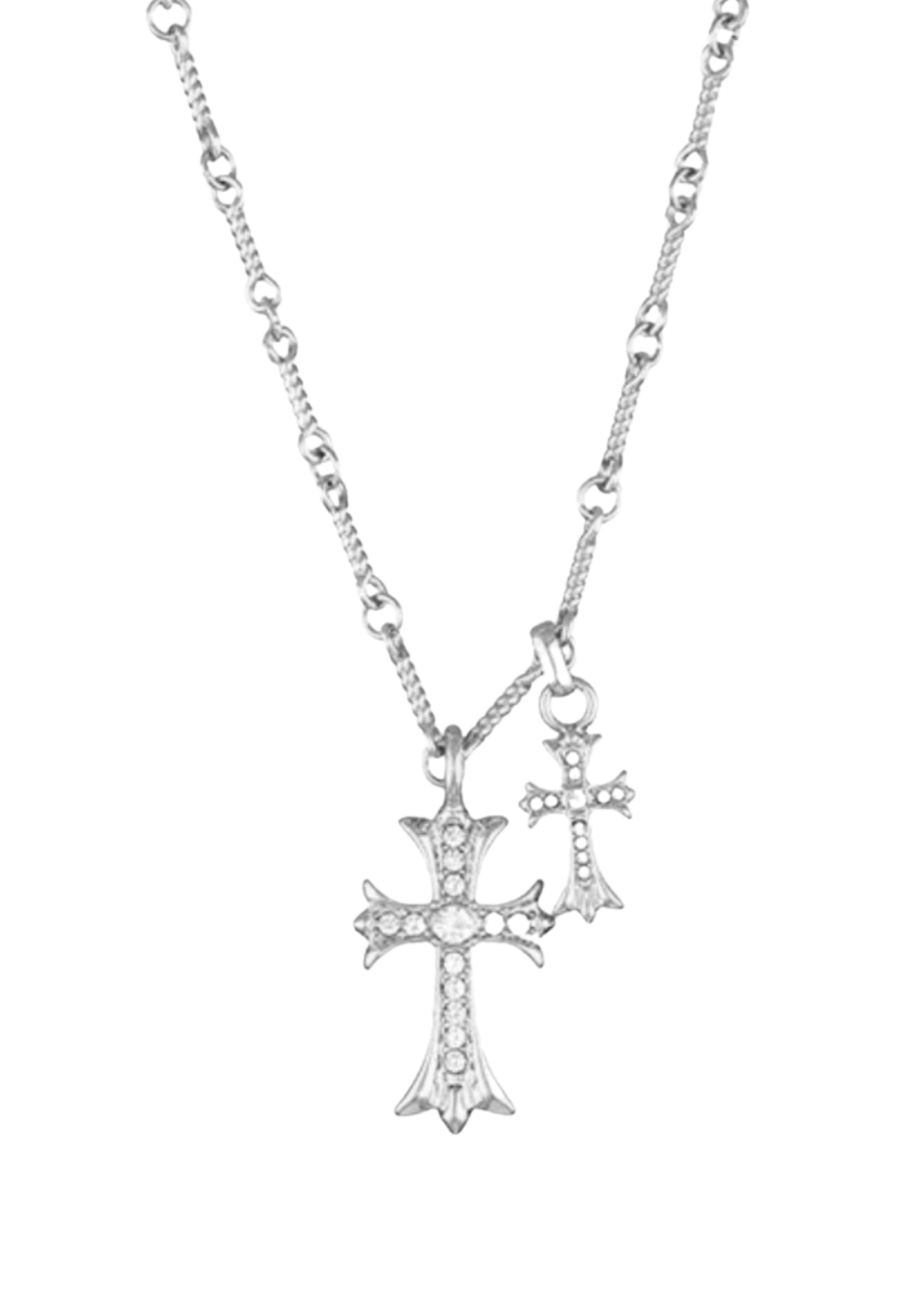 Double Pendant Heart Cross Set - vergoldet (Vorbestellung)