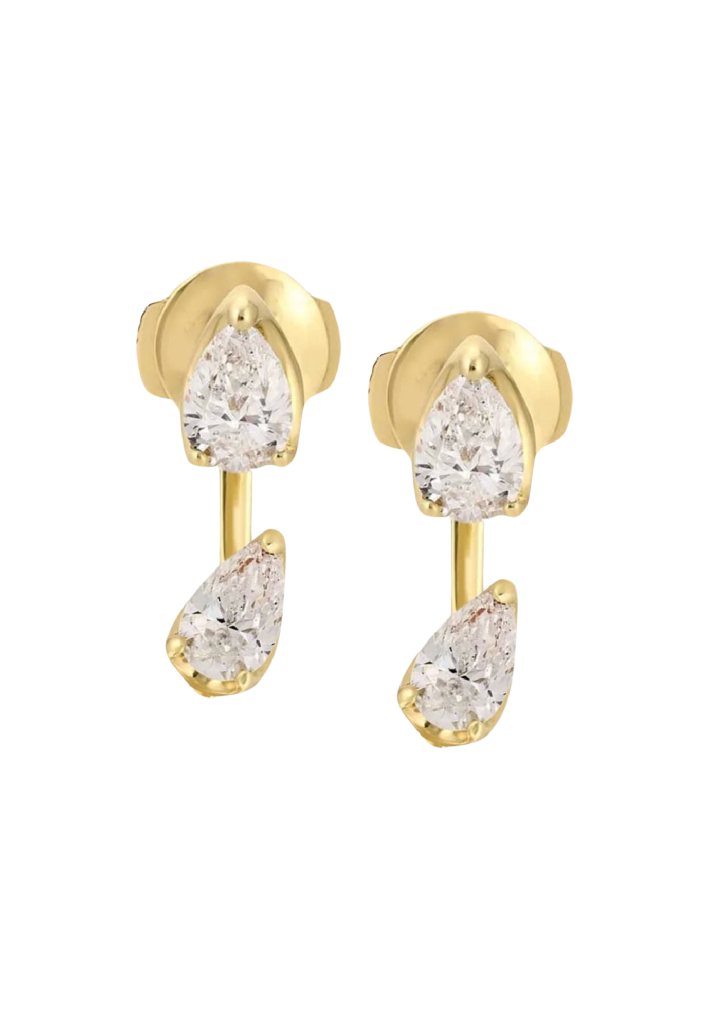 Diamond Double Studs- Edelstahl