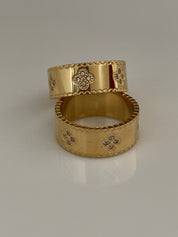 Clover Band Ring - Titanstahl